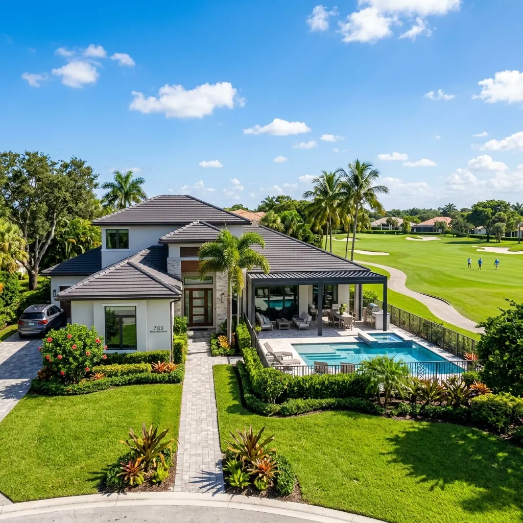 Boca West Country Club home on the golf course