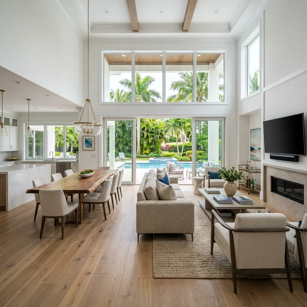 Whole-home renovation living area