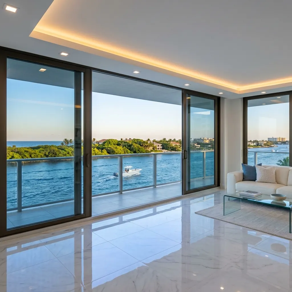 Luxury high-rise condo remodel overlooking the Intracoastal Waterway in Boynton Beach