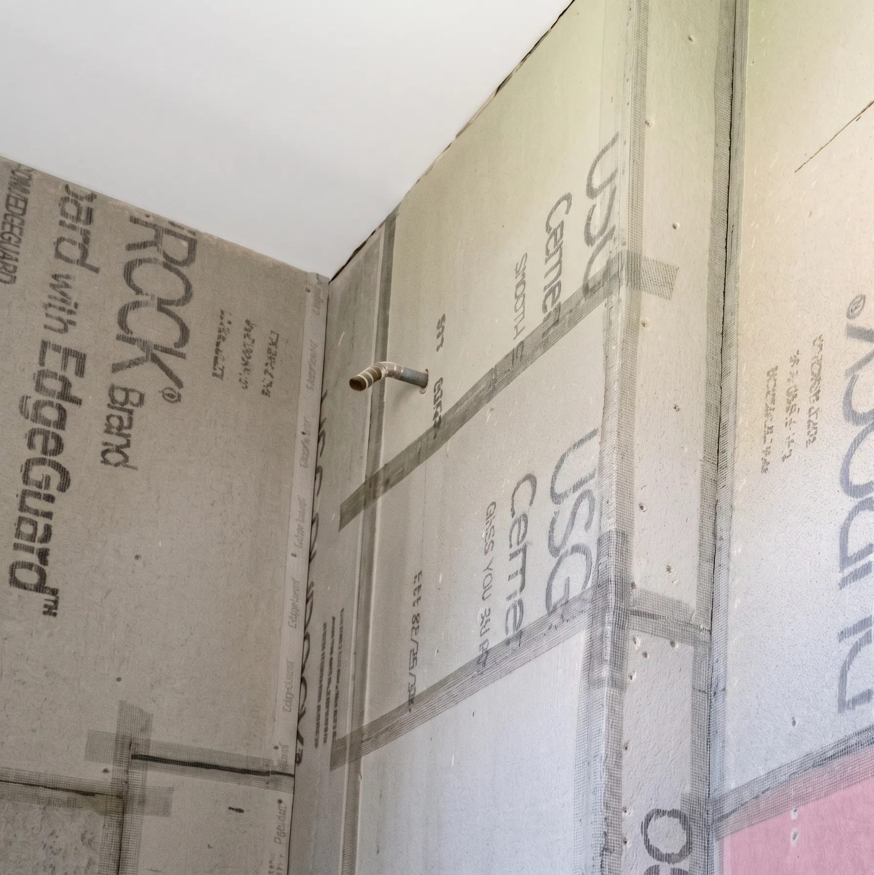 Cement backer board shower installation